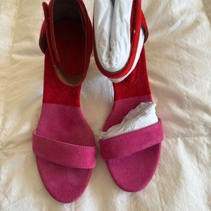 Jeffrey Campbell Pink/Red Suede Heels Size 7.5 BRAND NEW